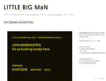 Tablet Screenshot of littlebigmangallery.com
